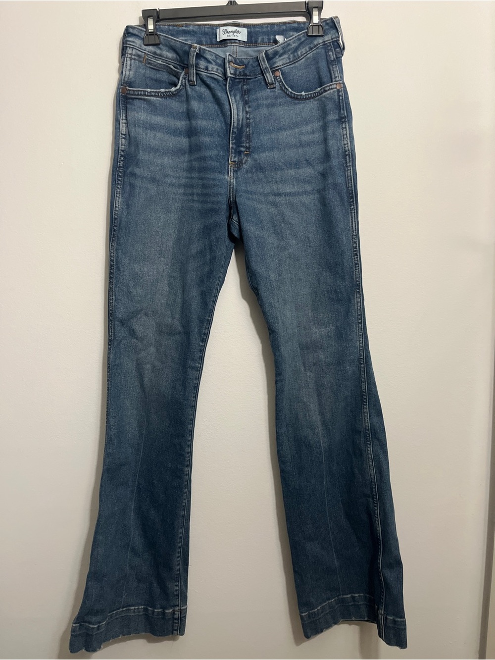 Wrangler Retro High Rise Trouser Blue Women's Flare Jeans Size 29x34